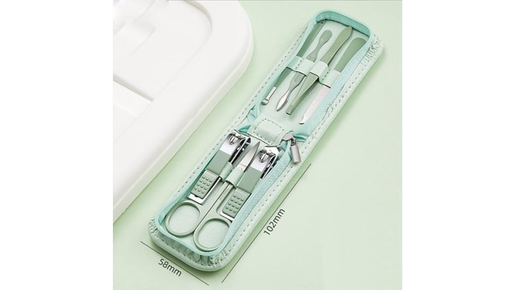 Best Nail Kits for Traveling: Compact Caps That Protect 5 mint leather 7 piece kit