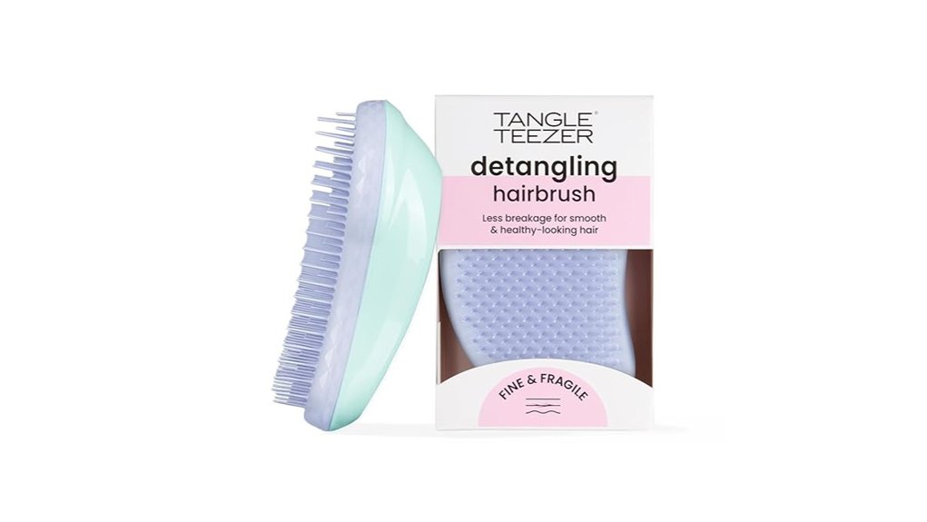 Best Travel Hairbrushes That Protect Fine Hair From Breakage 2 mint violet detangling brush