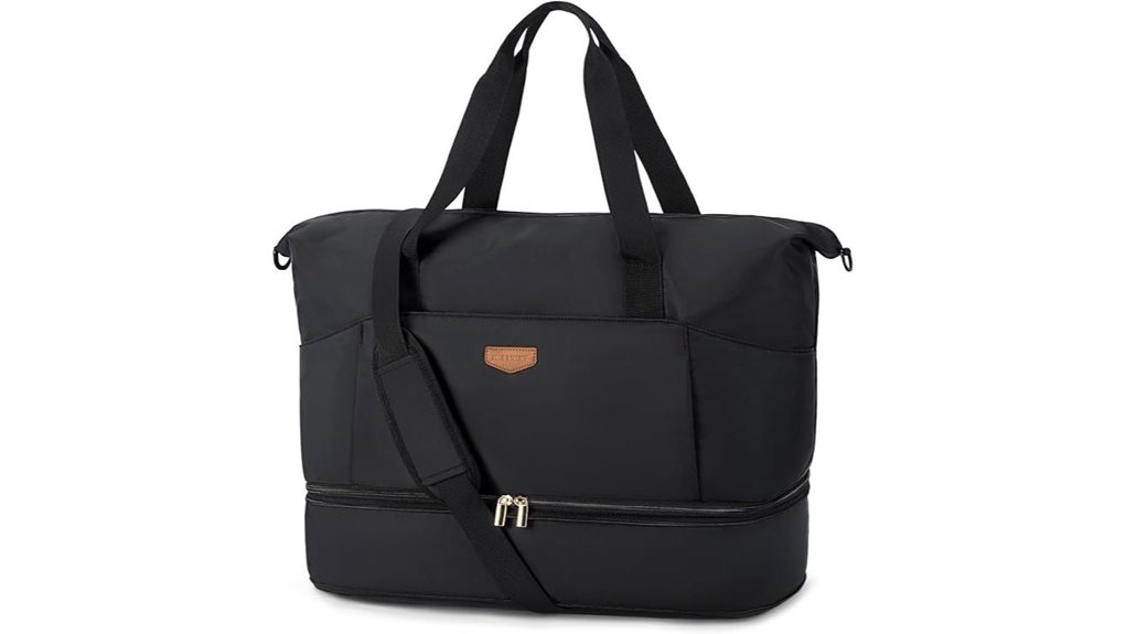 Best Foldable Travel Duffels With End Shoe Pockets 11 missnine 50l shoe duffel