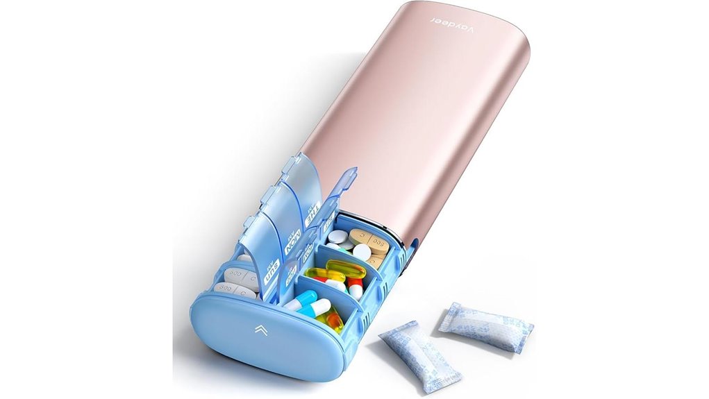 Top Vitamin and Supplement Travel Cases for Weekly, Slim Use 9 moisture proof 7 day am pm organizer