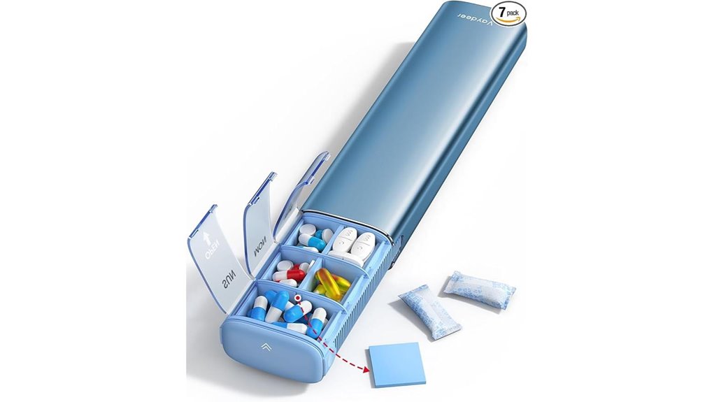 Travel Pill Organizers That Don’t Rattle (Tight Lids) 7 moisture proof travel pill organizer