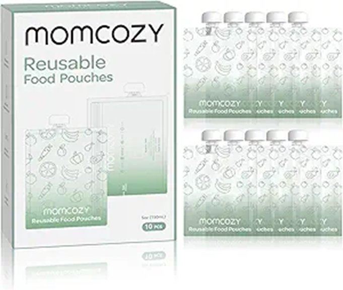 Top Baby Food Pouches (Reusable) That Parents Swear By 13 momcozy reusable bpa free 10 pack