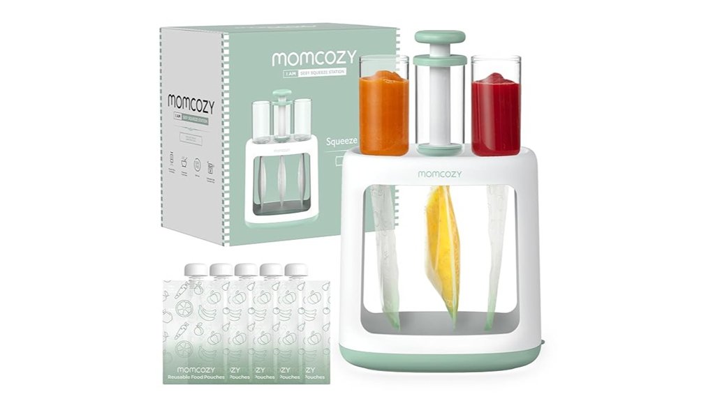 Top Baby Food Pouches (Reusable) That Parents Swear By 8 momcozy squeeze station pouches