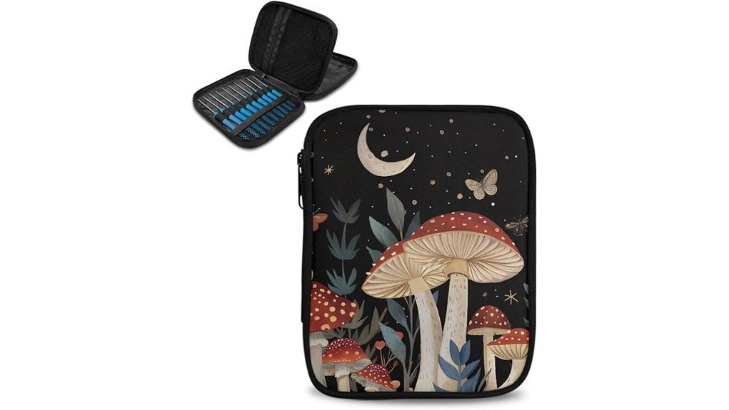 Ultimate Crochet Hook Cases That Travelers Love 7 moon mushroom hook organizer