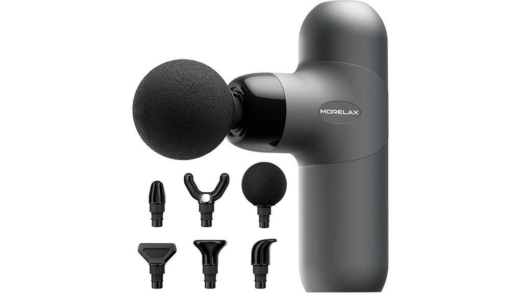 Best Travel Massage Guns (Mini Size) You’ll Want in Your Bag 8 morelax 6 head mini gun