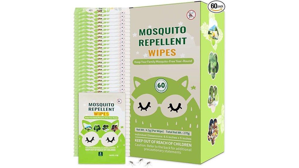 mosquito repellent 60 pack wipes