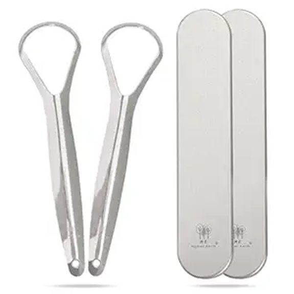 Best Travel Tongue Scrapers: Case Included for On-the-Go Use 13 mother earth dual scrapers
