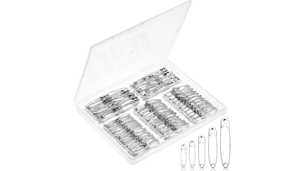 Travel Safety Pins & Clips (Organizer Sets) for On-the-Go Essentials 7 mr pen 400 safety pins