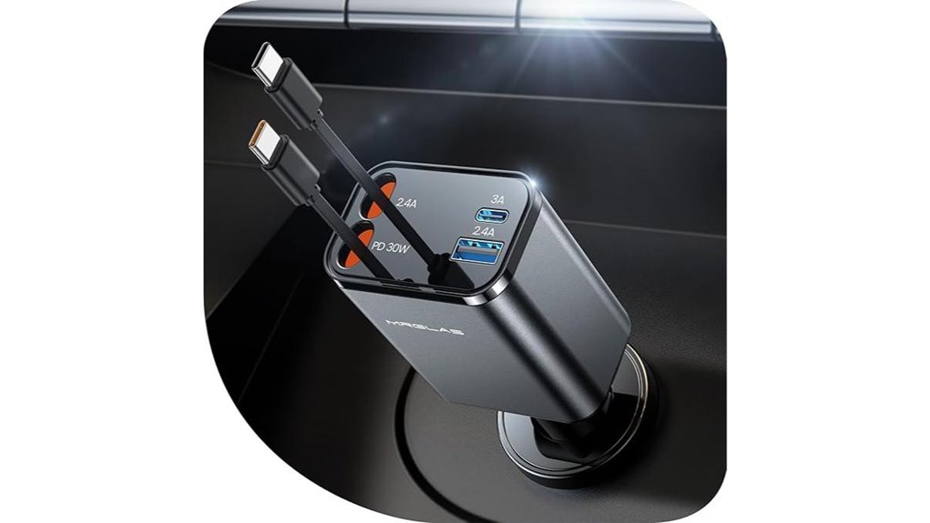 Fast‑Charging USB‑C Car Chargers for Road‑Trip Power 7 mrglas 69w 4 in 1 charger