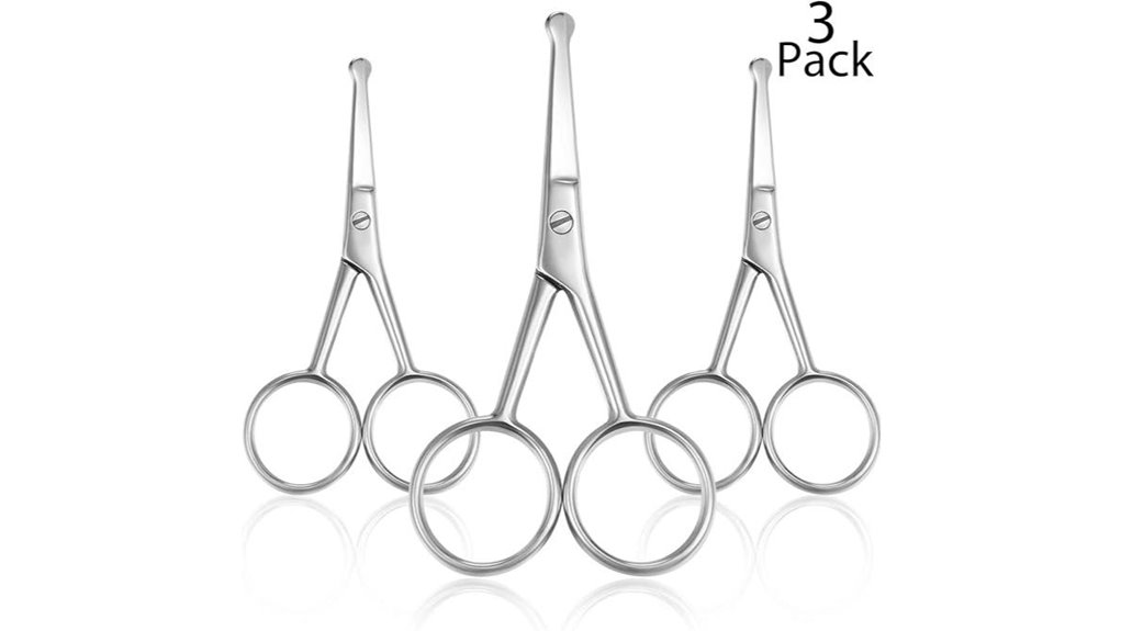 TSA‑Friendly Scissors with Rounded Tips for Travel Grooming 4 mudder stainless trio scissors