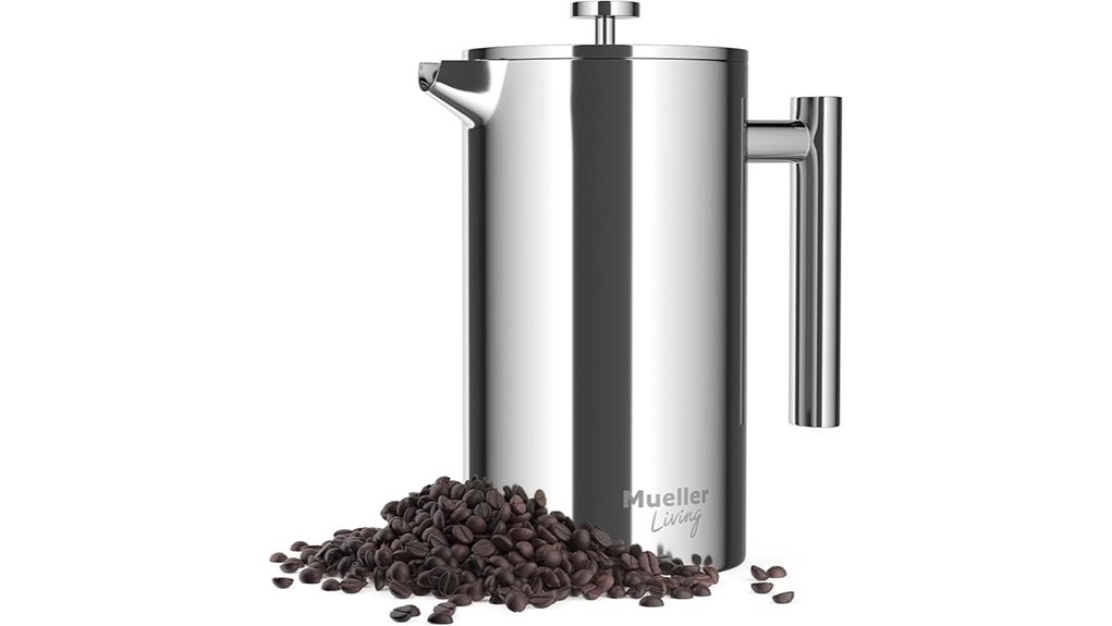 French press (shatterproof) That Lasts a Lifetime 7 muellerliving 34oz stainlesssteel french