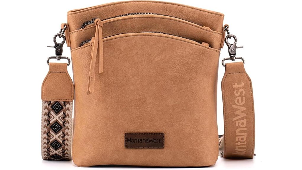 multi zip crossbody guitar bag