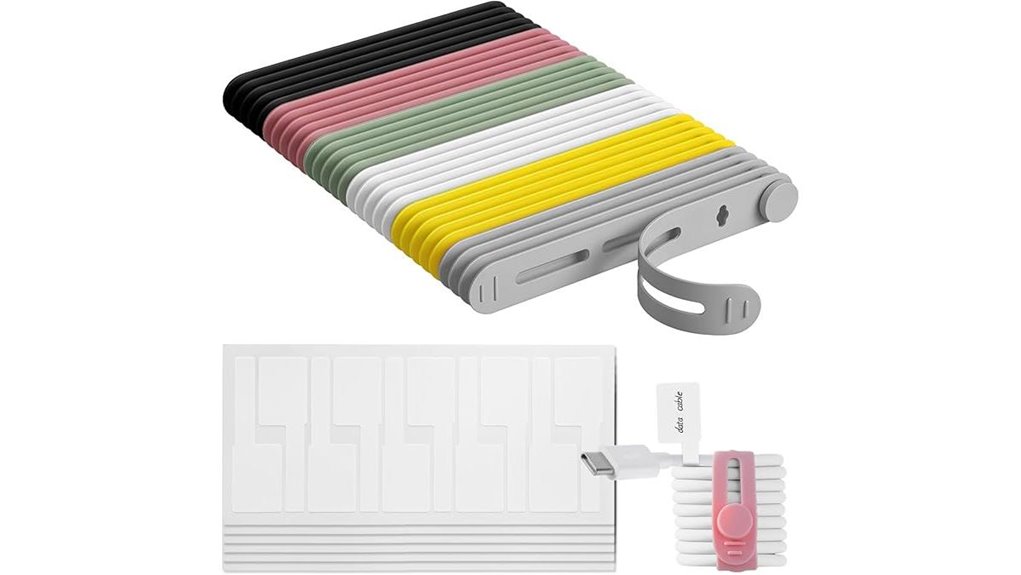 Reusable Cable Labels for Travel Kits (Color-Coded) Stay Tidy 13 multicolor ninety piece nylon labels