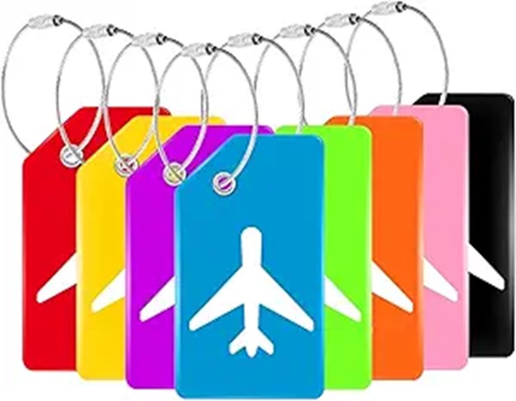 multicolor tsa approved silicone tags
