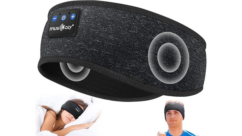 Sleep Earphones for Travel (Flat, Side‑Sleeper Friendly) Quiet 3 musicozy sleep headband earbuds