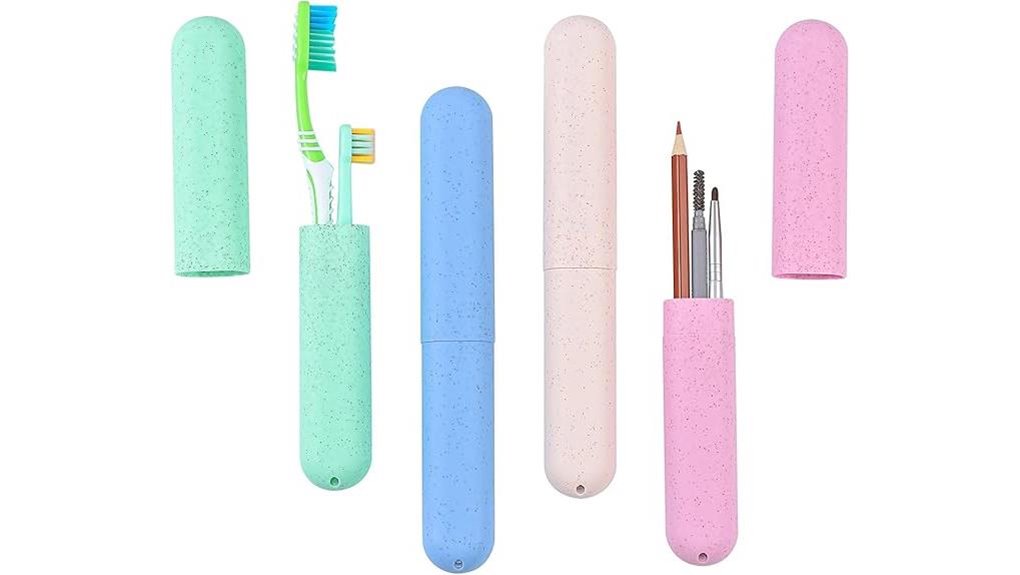 Top Toothbrush Travel Cases (Ventilated Designs) To Keep Fresh 4 muslih four pack toothbrush case
