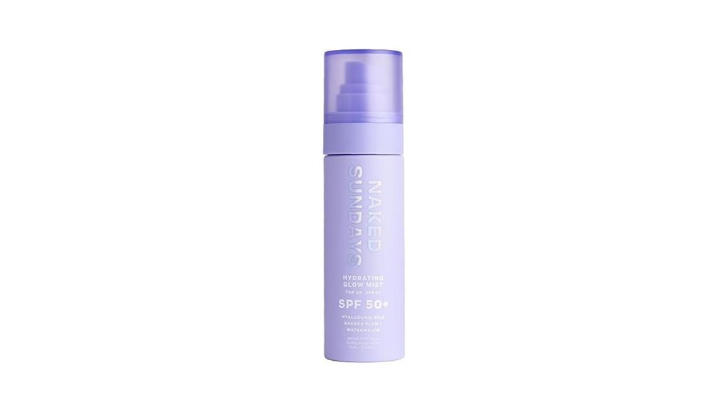 SPF Face Mists For Travel: Keep Makeup Fresh All Day Long 1 naked sundays spf50 mist