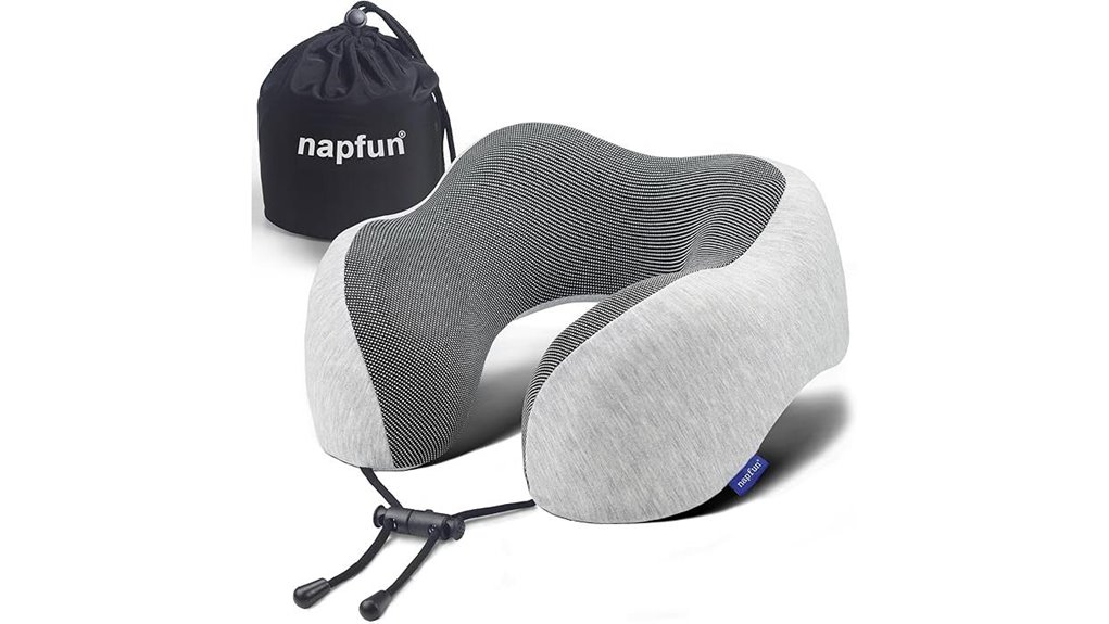 Memory Foam Travel Pillows That Relieve Neck Pain 3 napfun airplane neck pillow