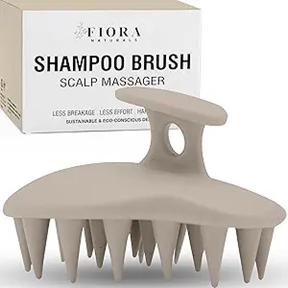 natural silicone scalp brush