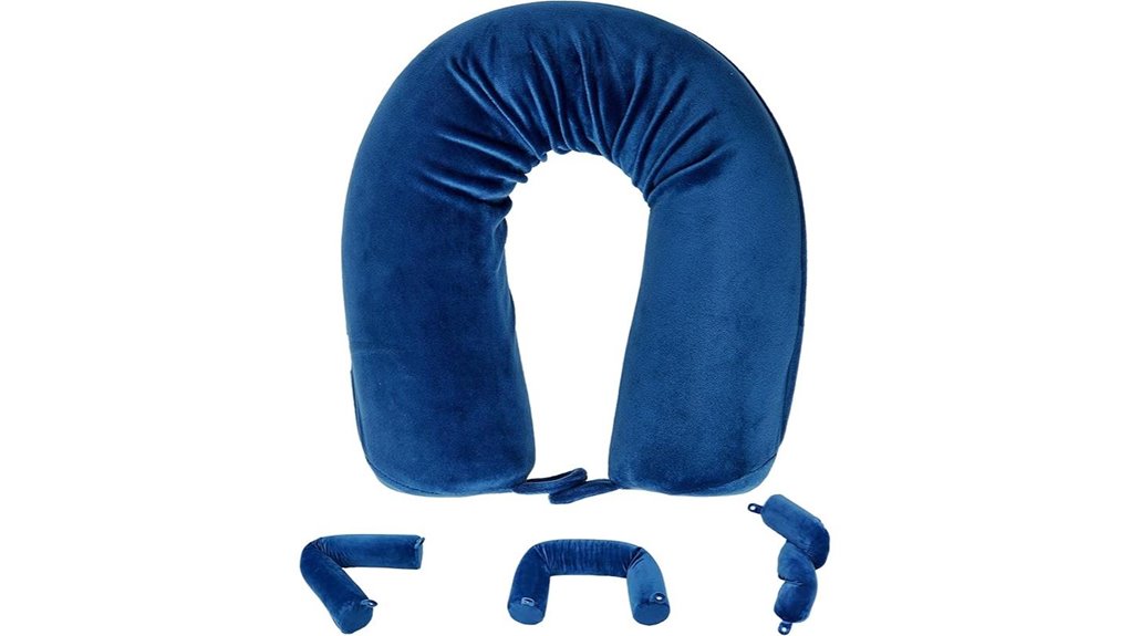 Travel Neck Pillows for Window Seats (Support Without Bulk) 12 navy fernwillow travel pillow