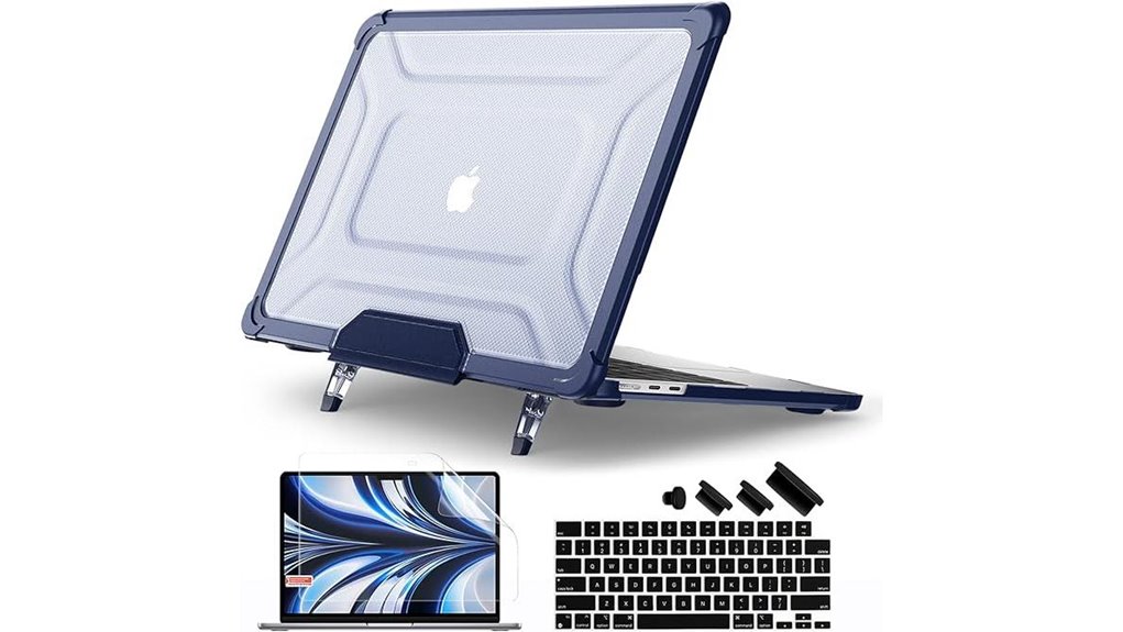 navy macbook 15 stand