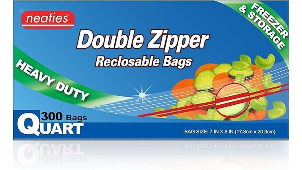 Clear Quart-Size Bags That Don't Split – Thick Seams 1 neaties 300 1 quart bags