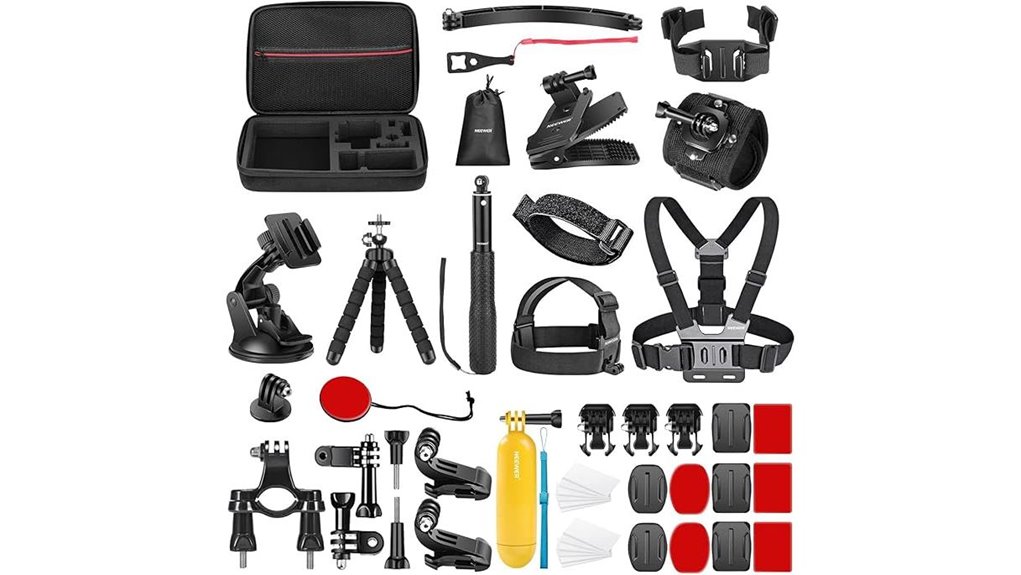 Best Action-Cam Mount Sets for Trips 1 neewer 50 in 1 action camera