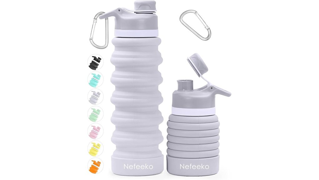 The Best Collapsible Silicone Water Bottles for On-The-Go 12 nefeeko 26oz collapsible bottle