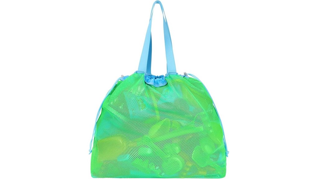 Top Mesh Bags to Organize Your Beach Toy Collection 15 neon green extra mesh