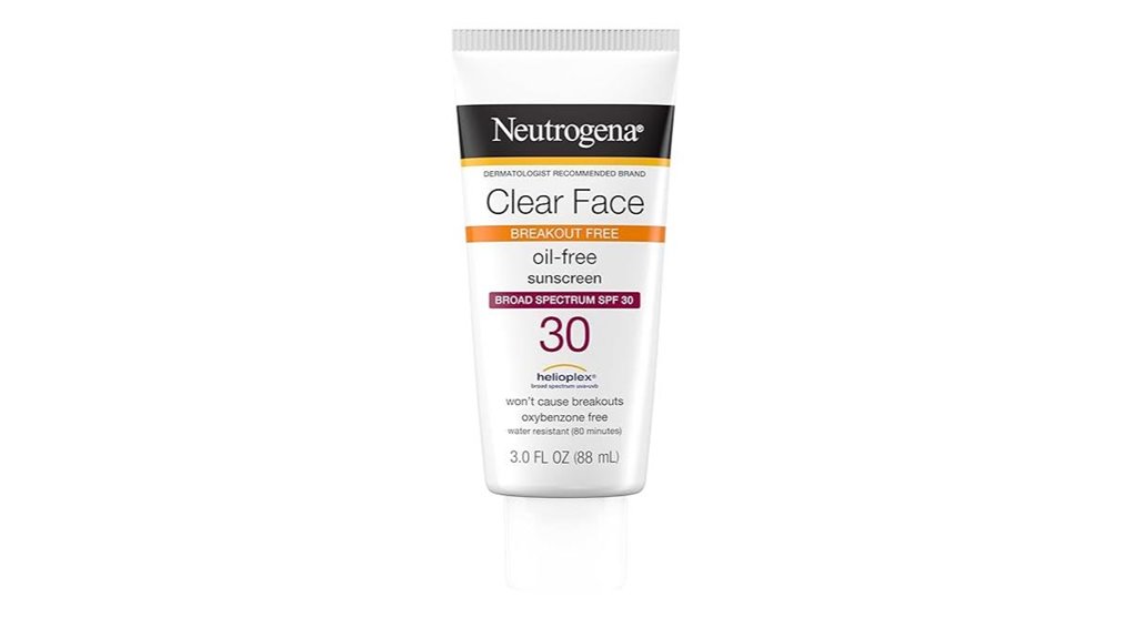 neutrogena acne spf30 sunscreen
