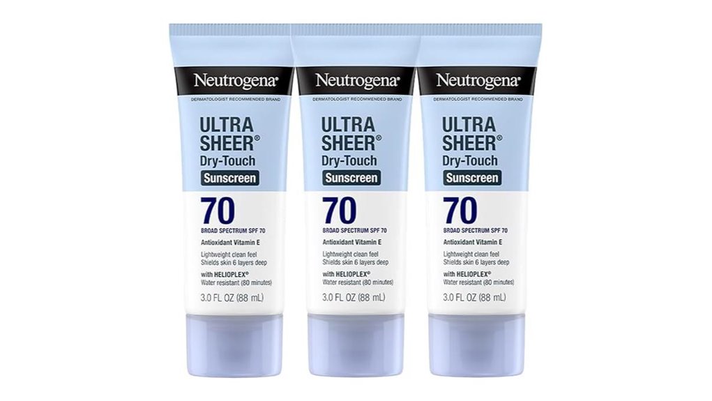 neutrogena ultra sheer spf70