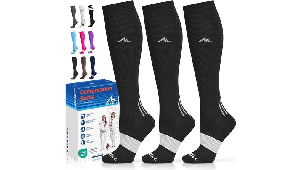 Comfort Compression Compression Socks for Flights to Stay Fresh 15 newzill knee high compression 20 30mmhg