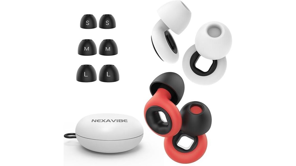 nexavibe reusable 33db earplugs