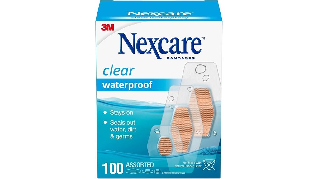 Perfect Waterproof Bandage Sets for Travel (Shower‑Safe) 2 nexcare waterproof clear bandages