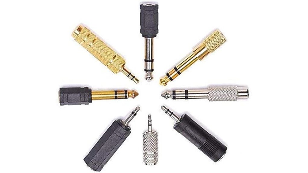 The Ultimate Headphone‑Jack Adapter Kit for Every Ear 8 nightwolf 8 piece gold adapter