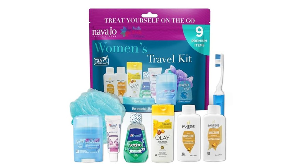 nine item resealable women s kit
