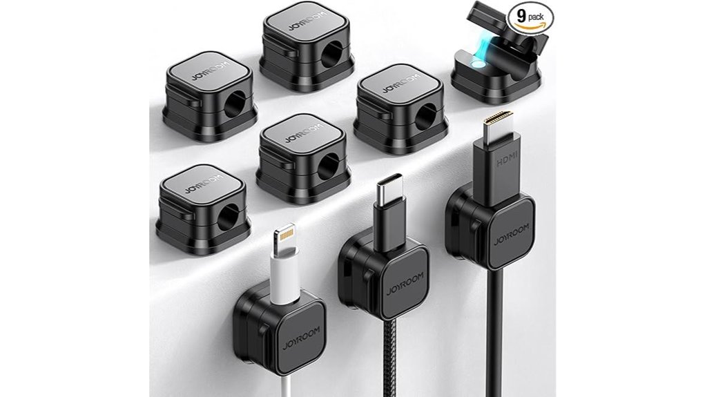 Hotel Desk Setup Hacks: Magnetic Cable Clips That Keep It Tidy 6 nine magnetic desk clips