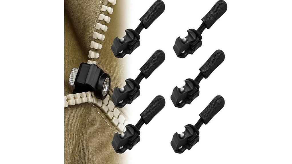 Travel Repair Kits for Bags and Zippers (Screws, Clips, Fixes) 6 no sew zipper pull kit