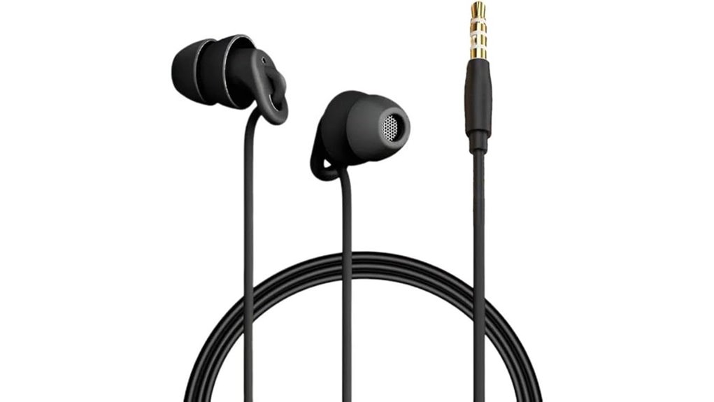 Sleep Earphones for Travel (Flat, Side‑Sleeper Friendly) Quiet 15 noise cancelling sleep earbuds mic