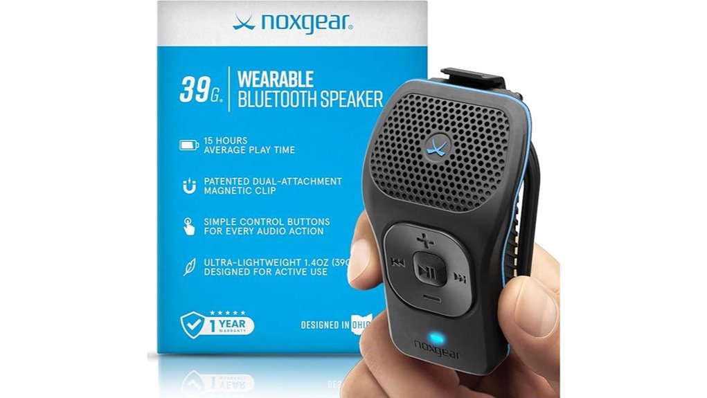Best Compact Bluetooth Speaker (clip-on) Picks for Music Lovers 6 noxgear waterproof 15h speaker
