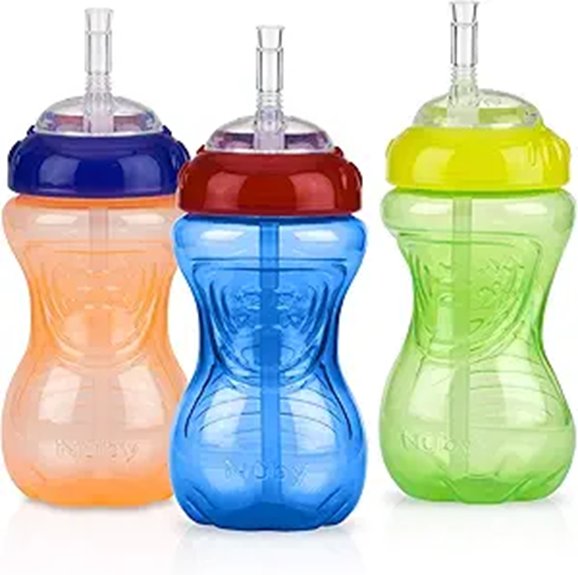 Leak‑Proof Sippy Cups for Plane Adventures 7 nuby 10oz no spill cups