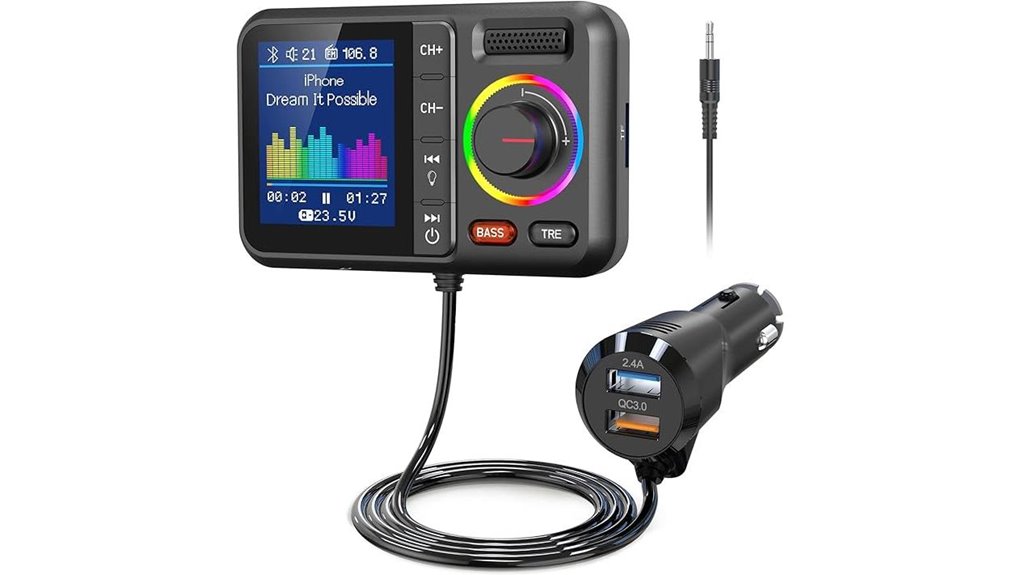 Bluetooth Audio Transmitter (Seat Screen) Brings Sound 13 nulaxy bluetooth fm display