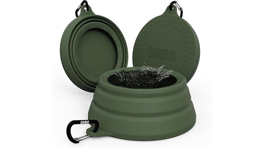 Best Collapsible Pet Bowls for Travel That Never Spill 3 ohmo collapsible spill proof bowl