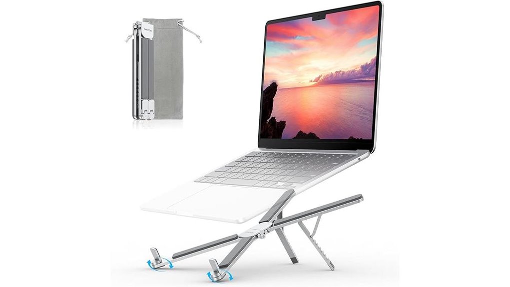 Stable, Portable Laptop Stands for Travel & Work 9 omoton la15 foldable stand