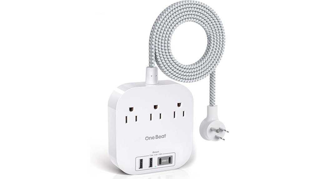 Family Multi-Charging Stations – One Outlet, Many Devices 6 one beat three outlet usb c
