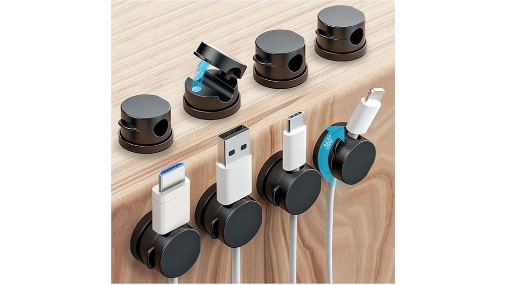 Hotel Desk Setup Hacks: Magnetic Cable Clips That Keep It Tidy 9 oneleaf 8 pack magnetic clips
