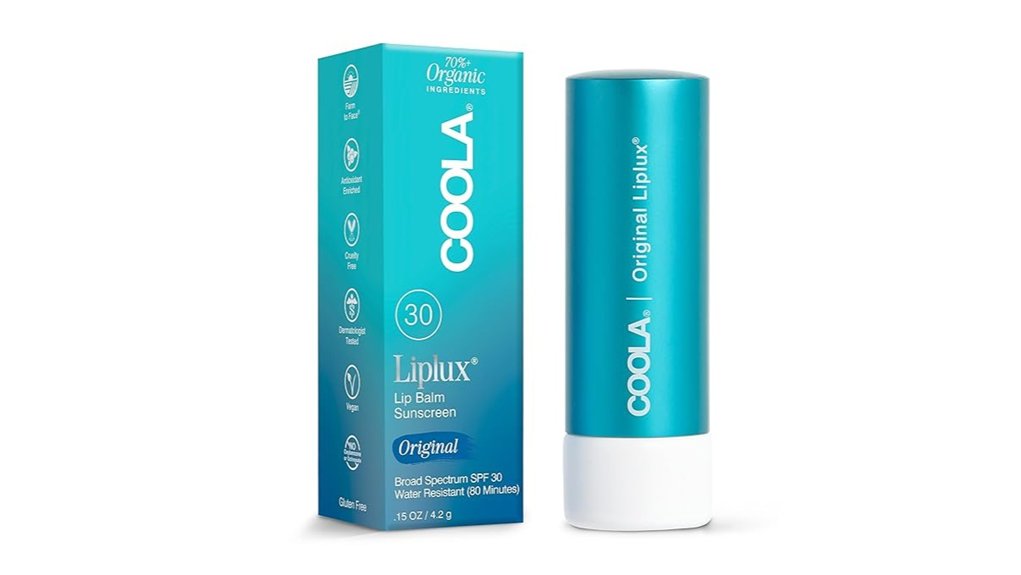 Best SPF Lip Balms for Travel (No White Residue) 7 organic coola liplux spf30