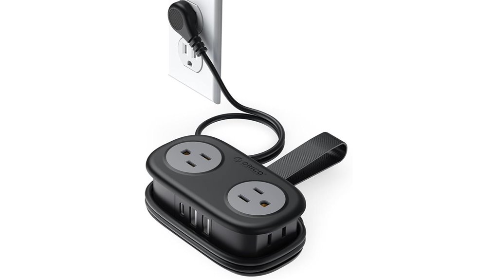 Best Compact Travel Power Strips That Fit in Your Backpack 1 orico 4 outlet usb c strip
