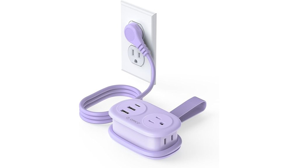 Travel-Friendly Extension Cords (Compact, Multi-Outlet)-Power On 12 orico 5 in 1 travel strip
