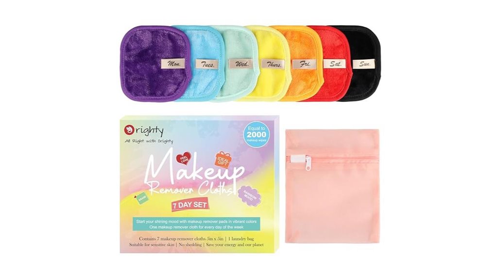Reusable Makeup Remover Pads (Set) That Keep Skin Spotless 1 orighty rainbow makeup removers